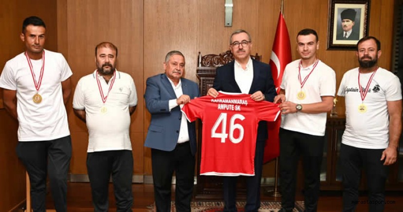 Kahramanmaraş Ampute Takımı, Başkan Hayrettin Güngör tarafından makamında ağırladı