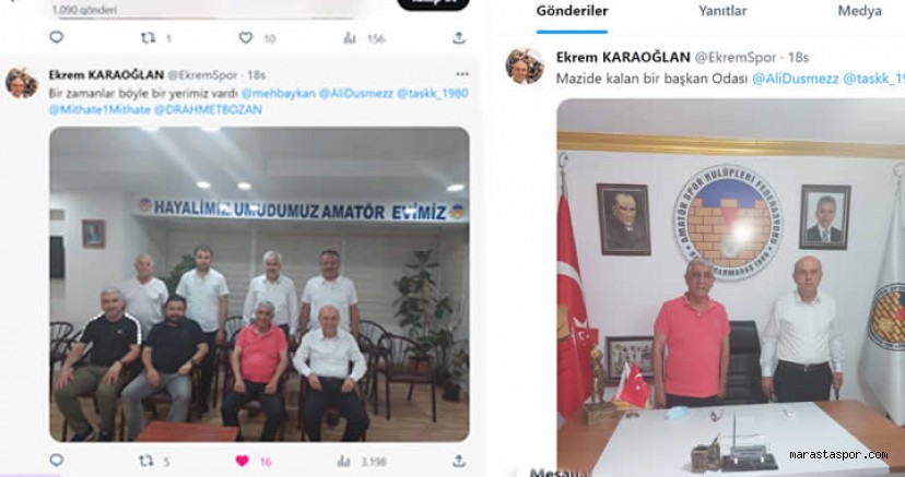 Kahramanmaraş ASKF Başkanı Ekrem Karaoğlan’dan Sosyal Medya Paylaşımı: Ali Düşmez ve TASKK’a Gönderme!