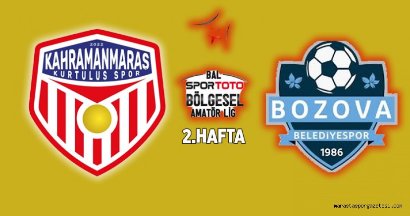 Kahramanmaraş Kurtuluşspor, Bozova Belediyespor’u ağırlayacak