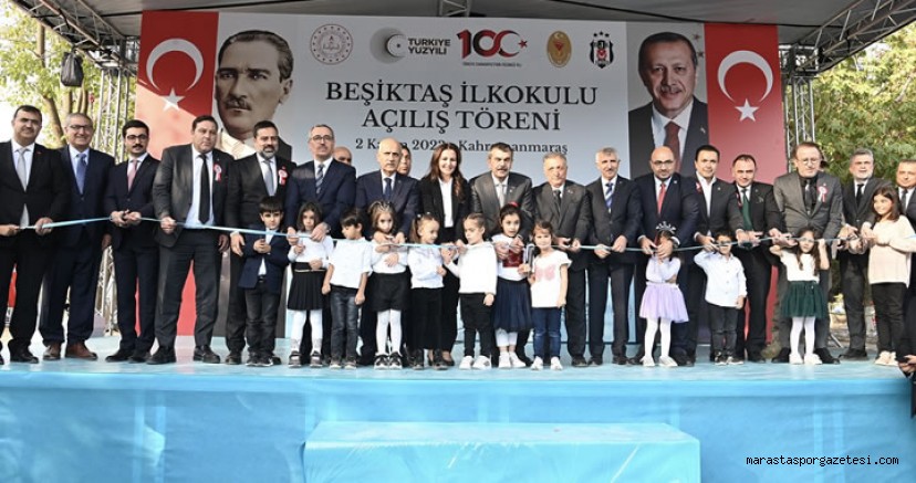 Pazarcık’ta Beşiktaş İlkokulu resmen açıldı! Milli Eğitim Bakanı, Vali ve Büyükşehir Belediye Başkanı Törenle Katıldı