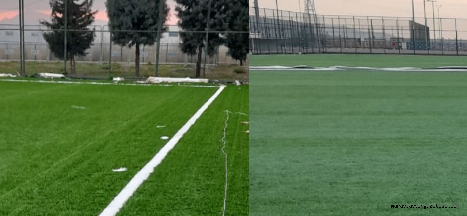 Merkez 1 Futbol Sahasında Zemin Yeşillendi