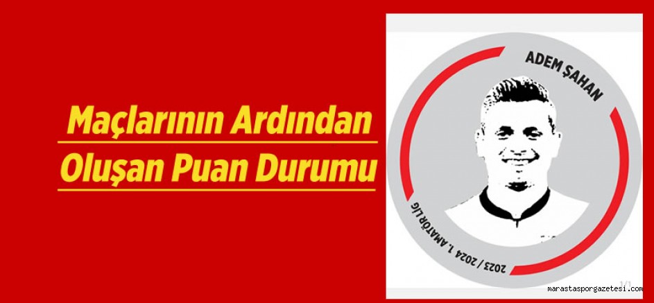 Adem Şahan 1. Amatör Lig Play-Off 2. Hafta Maçlarının Ardından Oluşan Puan Durumu