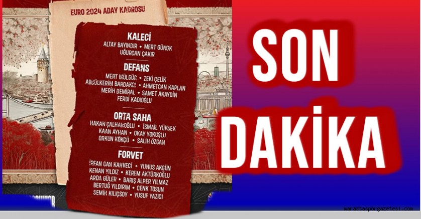 A Millî Takımımızın EURO 2024 Aday Kadrosu Açıklandı