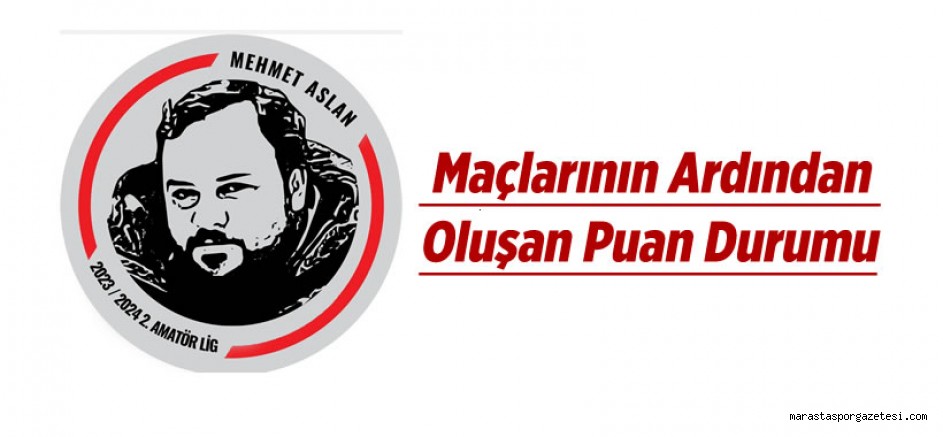 Mehmet Aslan 2. Amatör Ligde 13.Hafta Maçlarının Ardından Oluşan Puan Durumu