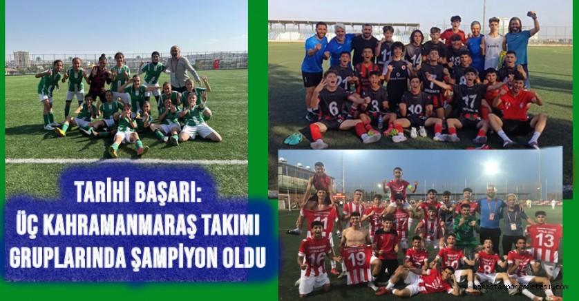 Tarihi Başarı: Üç Kahramanmaraş Takımı Gruplarında Şampiyon Olarak 2. Kademeye Yükseldi