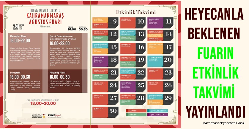 Heyecanla Beklenen Fuarın Etkinlik Takvimi Yayınlandı