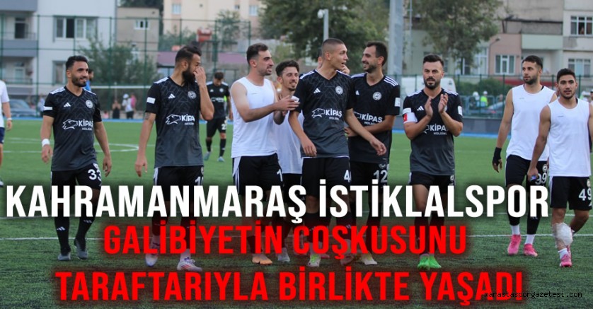 Kahramanmaraş İstiklalspor, galibiyetin coşkusunu taraftarıyla birlikte yaşadı