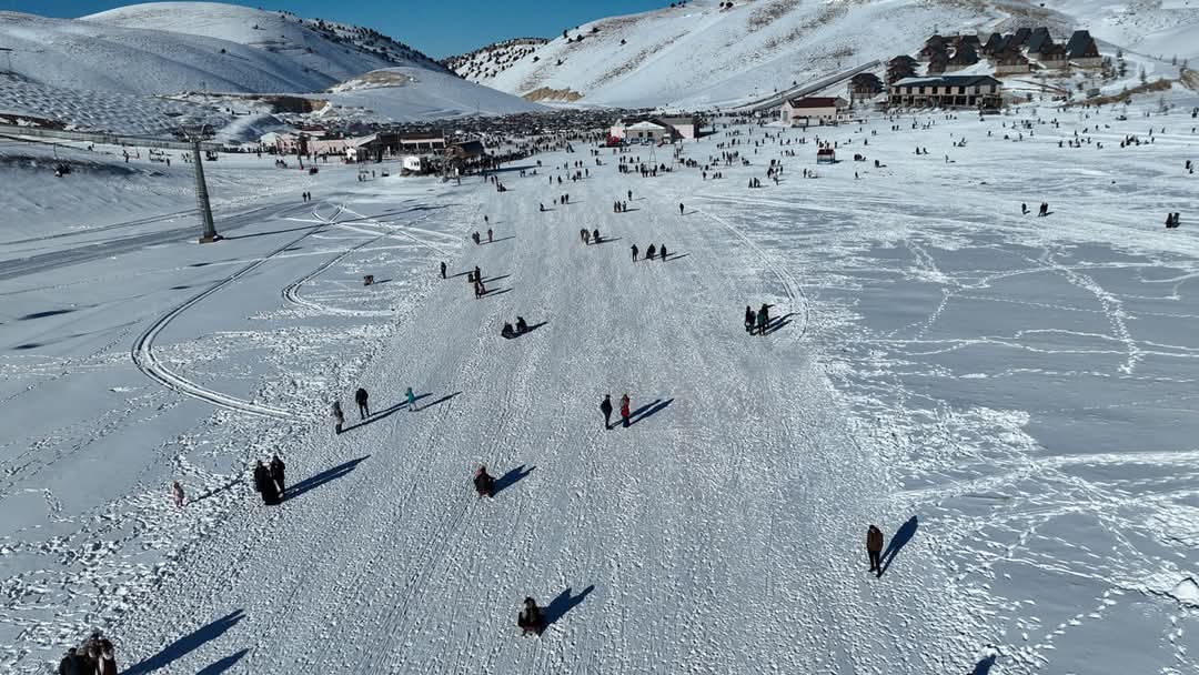Yılbaşı Tatilinde Yedikuyular Kayak Merkezi’ne Ziyaretçi Akını