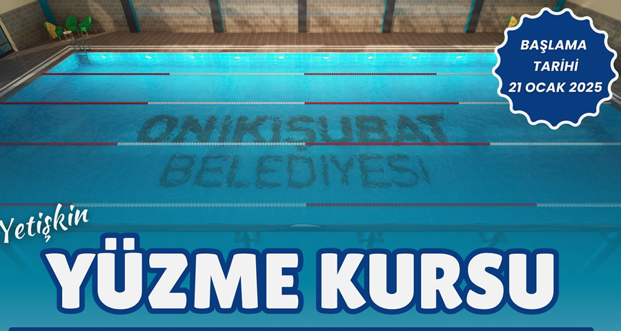 Onikişubat Belediyesi bu kez yetişkinler için yüzme kursu başlattı