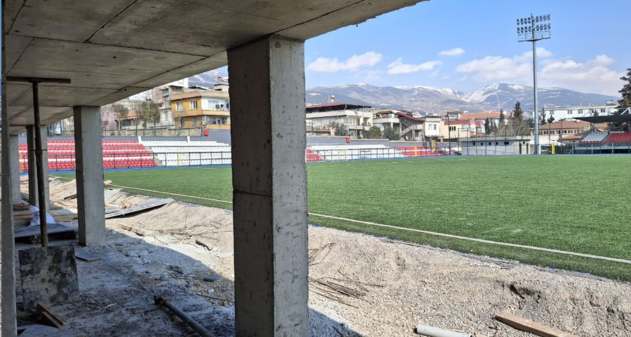Batıpark Adem Şahan Stadı’nda Çalışmalar Devam Ediyor!