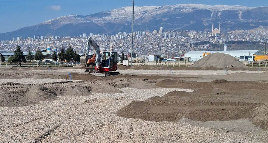 Kahramanmaraş Atletizm Pistinde Çalışmalar Sürüyor! İşte çalışmalardan görüntüler