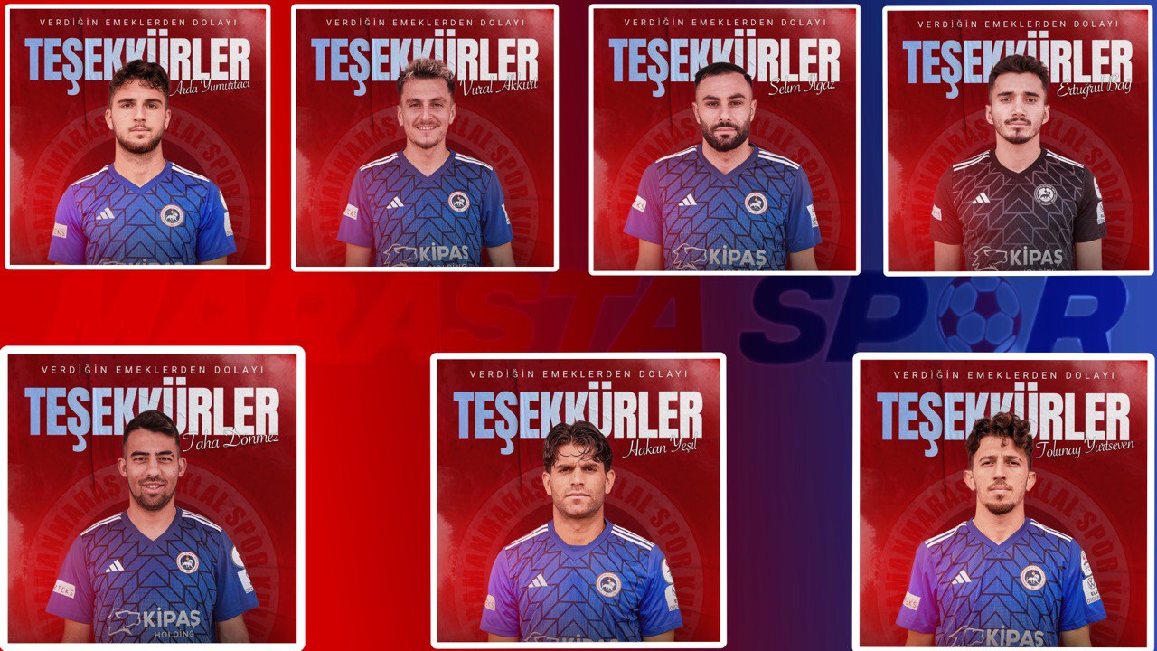 Kahramanmaraş İstiklalspor, Şampiyon Kadrodan 7 Oyuncuya Teşekkür Etti