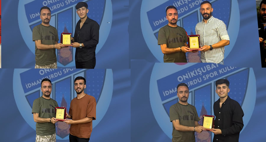 Onikişubat İdmanyurduspor’dan Örnek Davranış: Veda Ettikleri İsimlere Plaketle Teşekkür Ettiler