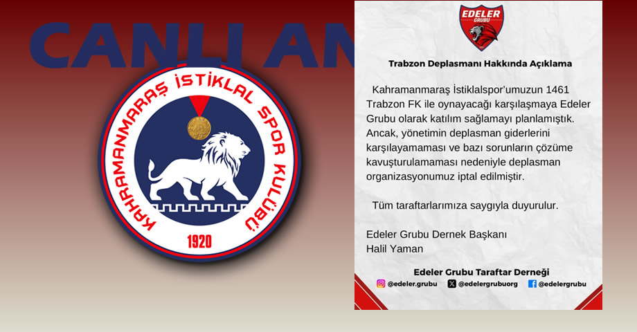 Edeler Grubu’ndan Trabzon Deplasmanı Açıklaması