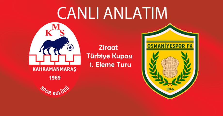 Kahramanmaraşspor – Osmaniyespor FK CANLI ANLATIM