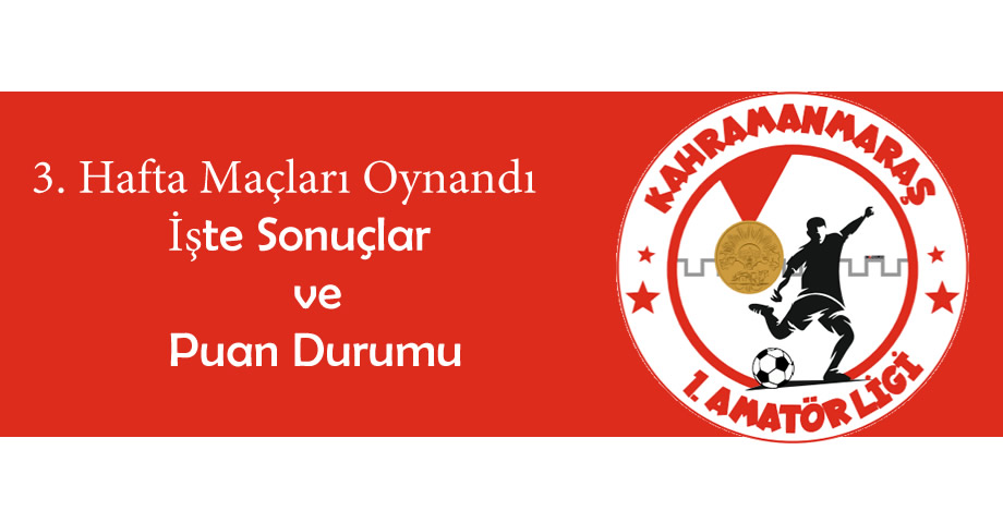 Kahramanmaraş 1. Amatör Lig’de 3. Hafta Tamamlandı: İşte Sonuçlar ve Puan Durumu