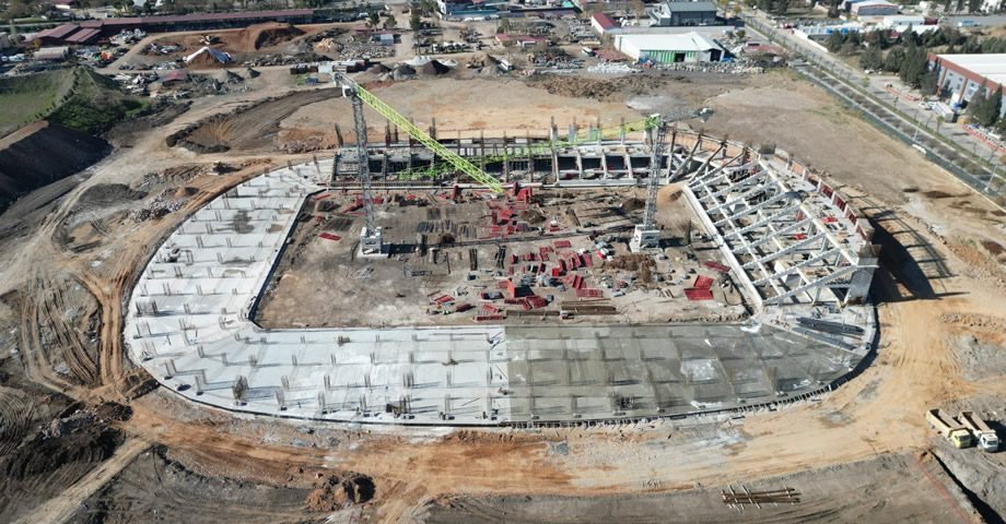 17.500 Kişilik Kahramanmaraş Stadyumunda Çalışmalar Sürüyor