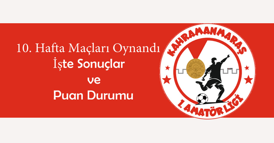 Kahramanmaraş 1. Amatör Lig’de 10. Hafta Sonuçları ve Puan Durumu