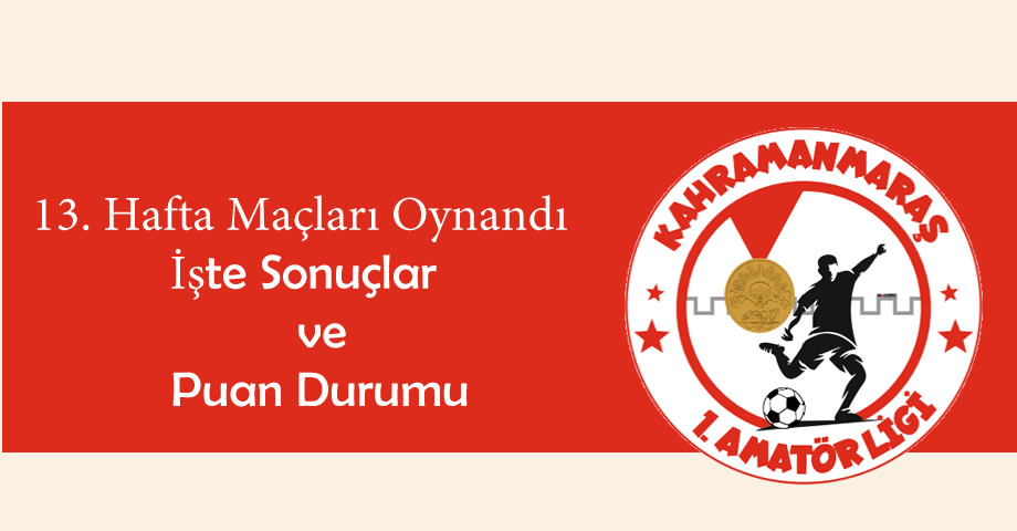 Kahramanmaraş 1. Amatör Lig’de 13. Hafta Maçları Oynandı! İşte Sonuçlar ve Puan Durumu