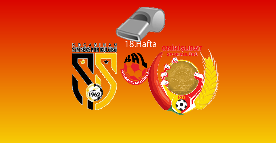 Kocasinan Şimşekspor – Onikişubatspor Maçının Hakemleri Açıklandı