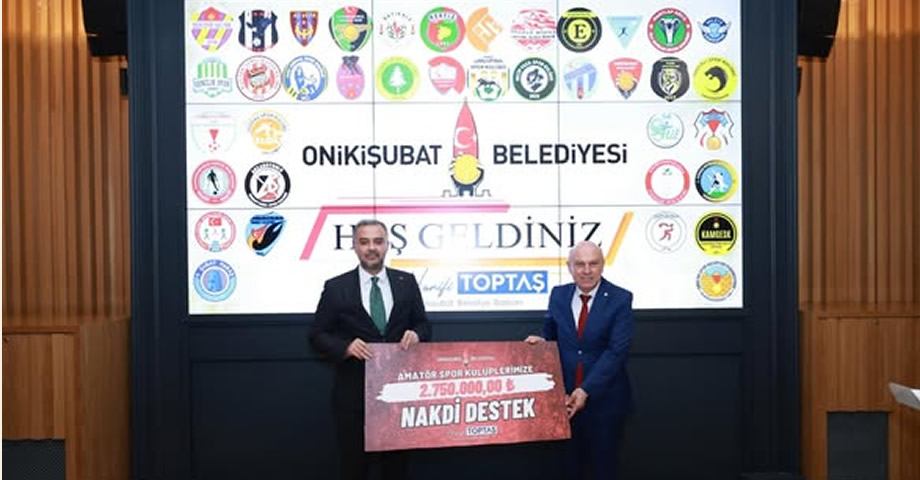 Onikişubat Belediyesi’nden Amatör Spora 2 Milyon 750 Bin TL Destek