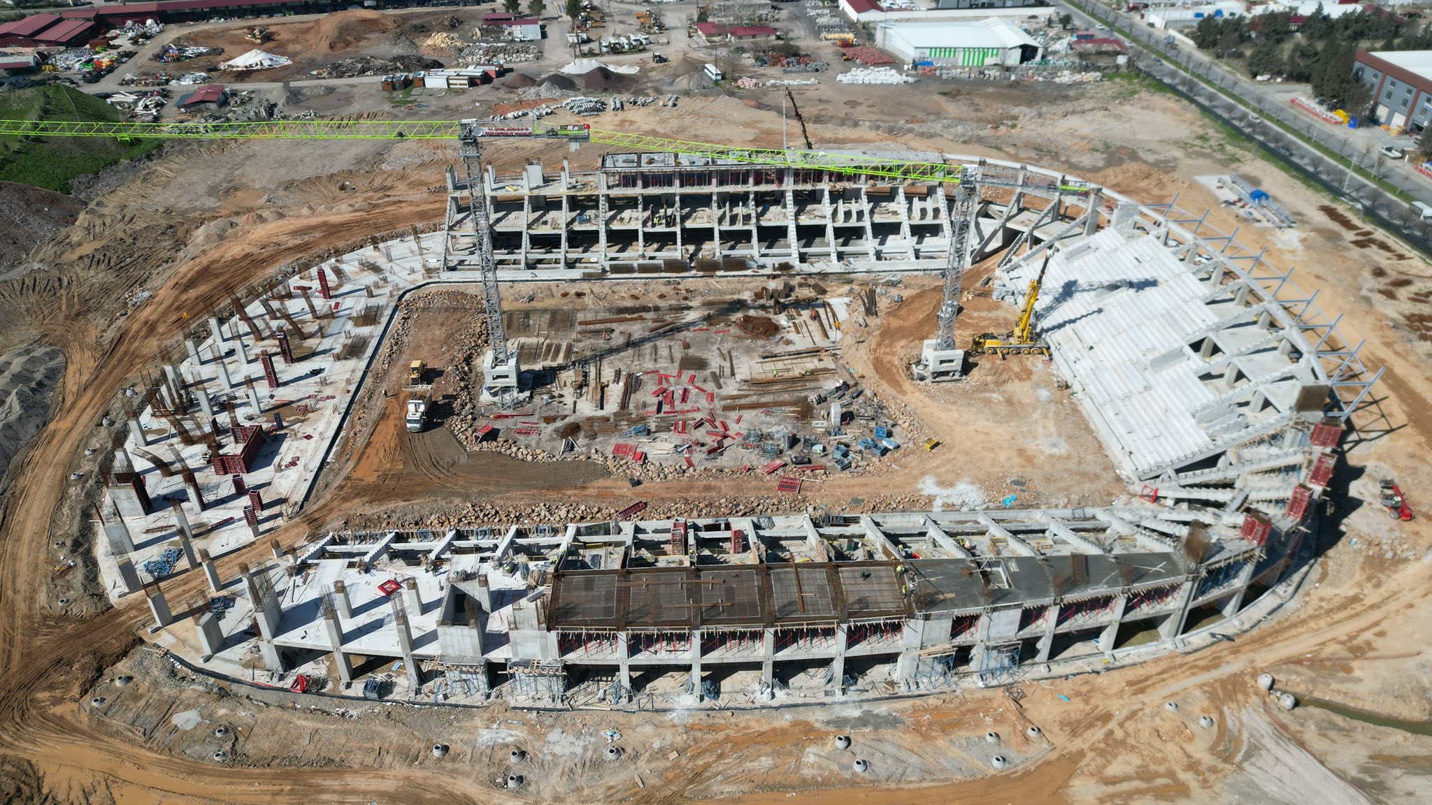 Kahramanmaraş’a 17 Bin 500 Kişilik Yeni Stadyum: Çalışmaların Son Durumu Havadan Görüntülendi