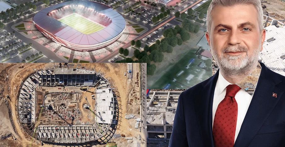 Başkan Fırat Görgel “Şehrimizin uzun yıllardır beklediği stadyum projesi büyük bir hızla sürüyor