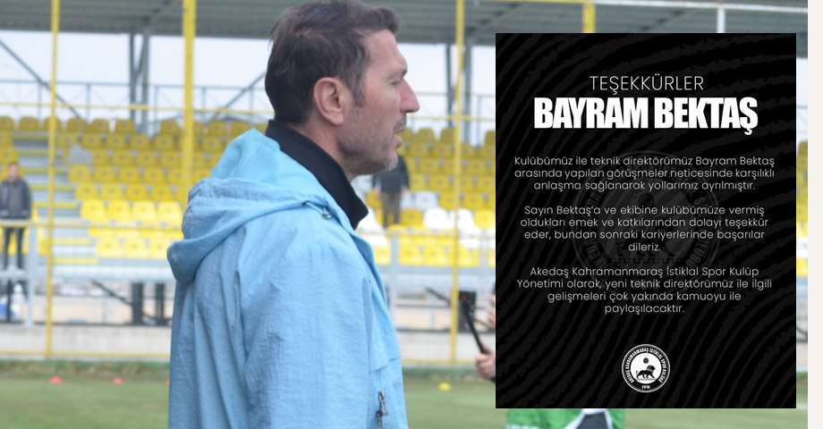Kahramanmaraş İstiklalspor’dan Resmi Bayram Bektaş Açıklaması Geldi: Yeni Teknik Direktör İçin Detay Verildi
