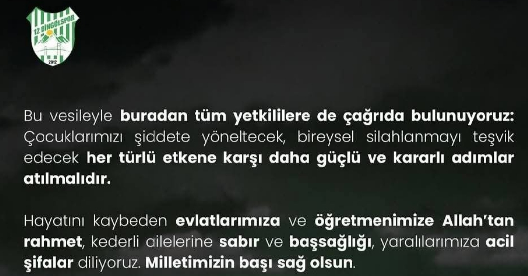 12 Bingölspor’dan Duyarlı Karar: Şampiyonluk Kutlamaları İptal Edildi