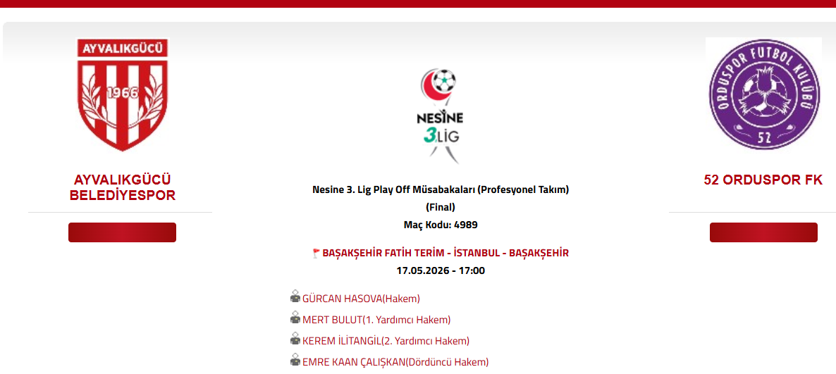 Finalde Kaybeden İki Takım Bu Kez 2. Lig Bileti İçin Karşı Karşıya gelecek