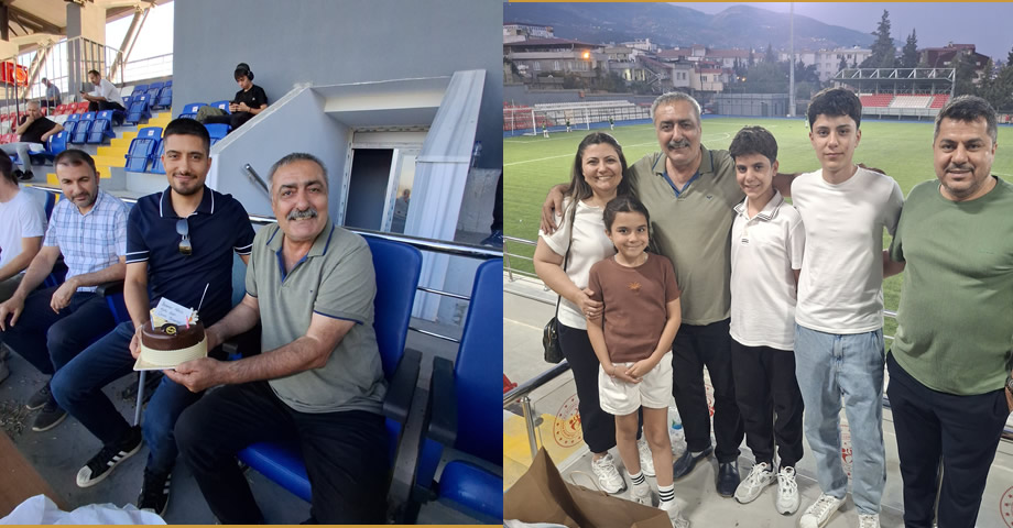 Futbol İl Temsilcisi Ali Kazancı’ya Stadta Sürpriz Babalar Günü Kutlaması
