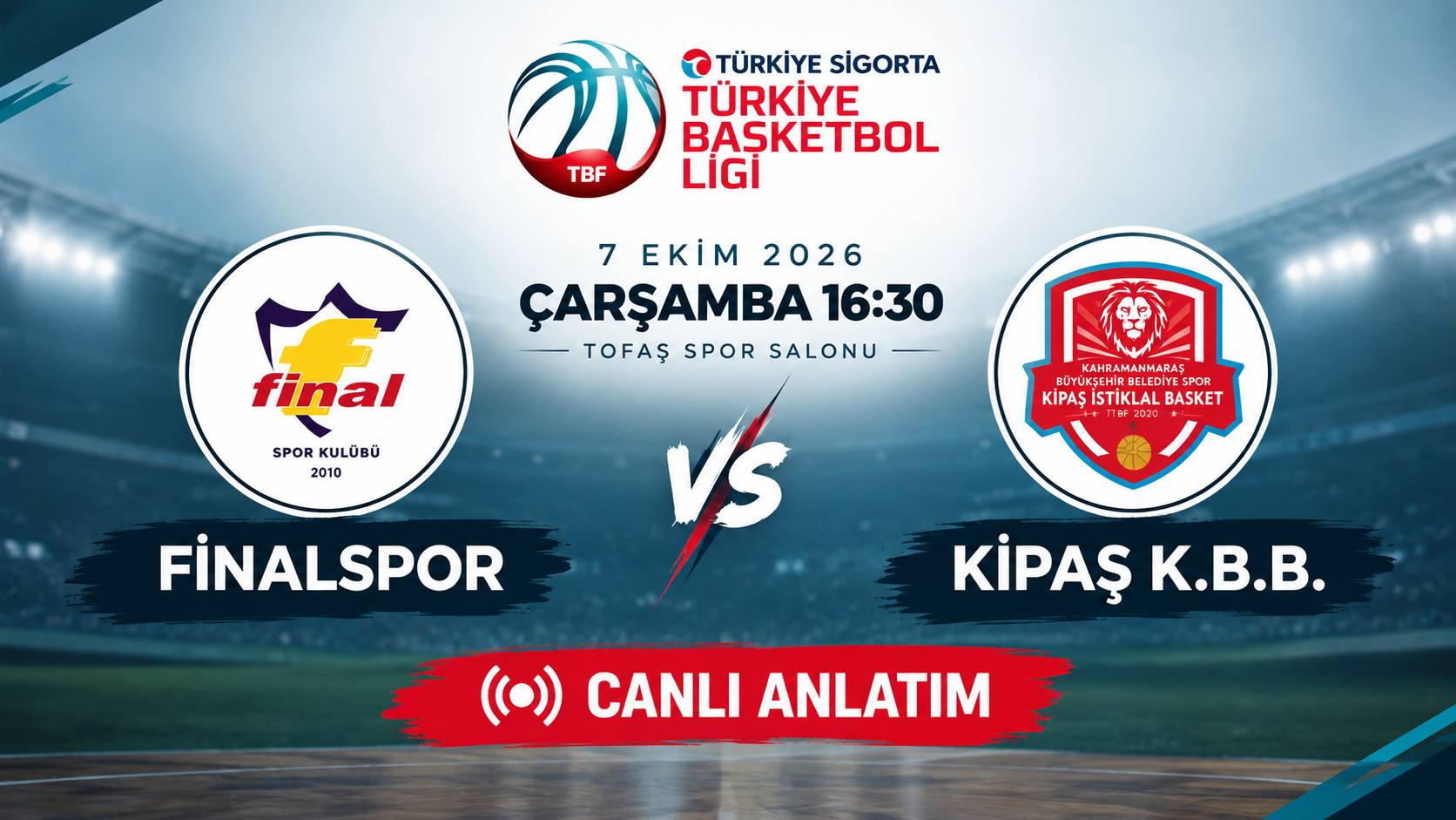 Finalspor – Kipaş İstiklal Basketbol Canlı Anlatım