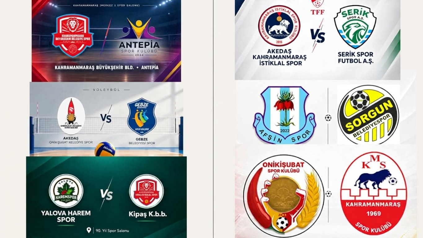 Kahramanmaraş Takımlarının Maç Programı Belli Oldu! İşte 17-18 Ekim Fikstürü